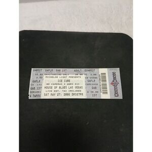 Ice Cube Concert Ticket Stub 2006 House of Blues Las Vegas Hip Hop Memorabilia
